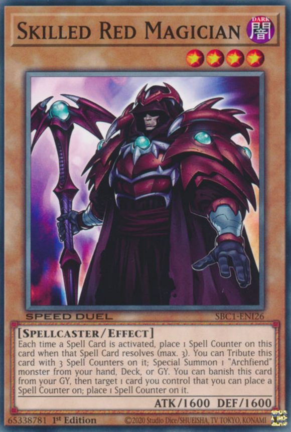 Skilled Red Magician - SBC1-ENI26 - Common 1st Edition