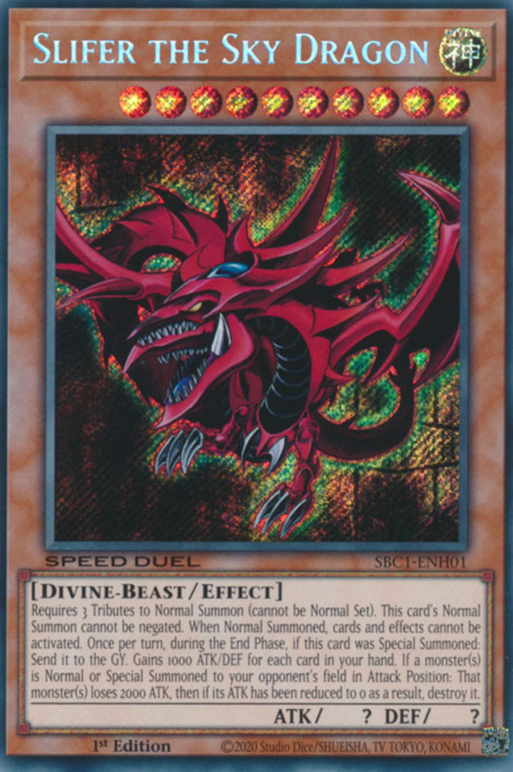 Slifer the Sky Dragon - SBC1-ENH01 - Secret Rare 1st Edition