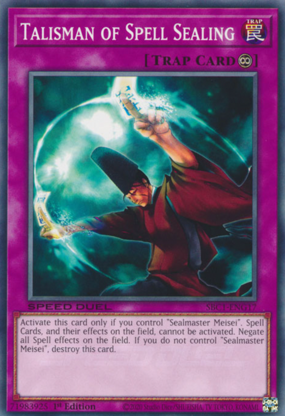 Talisman of Spell Sealing - SBC1-ENG17 - Common 1st Edition