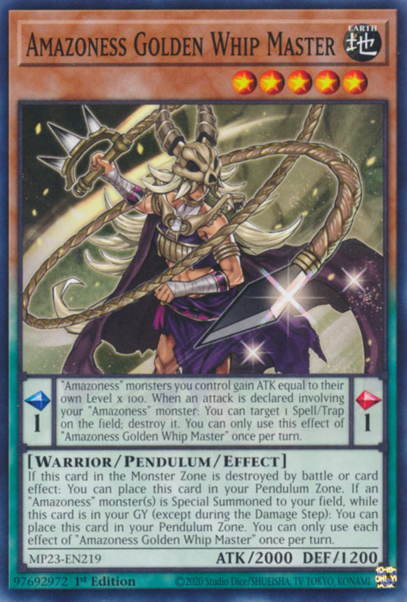 Amazoness Golden Whip Master - MP23-EN219 - Common 1st Edition