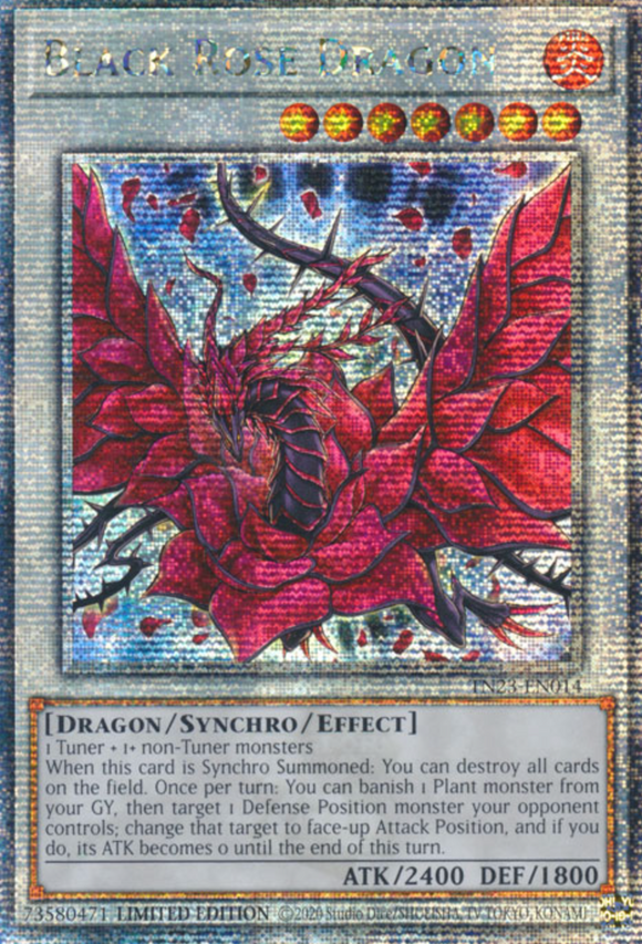 Black Rose Dragon - TN23-EN014 - Quarter Century Rare 1st Edition