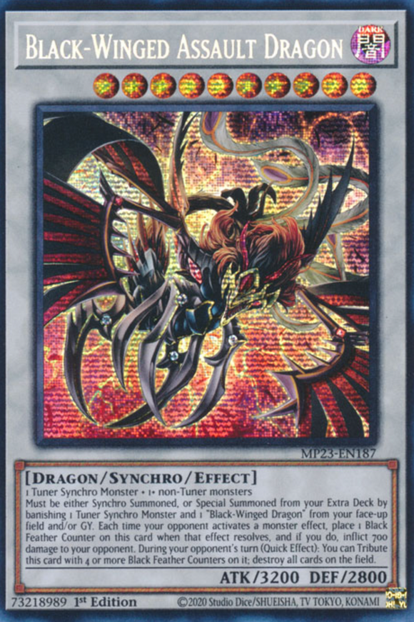 Black-Winged Assault Dragon - MP23-EN187 - Prismatic Secret Rare 1st Edition