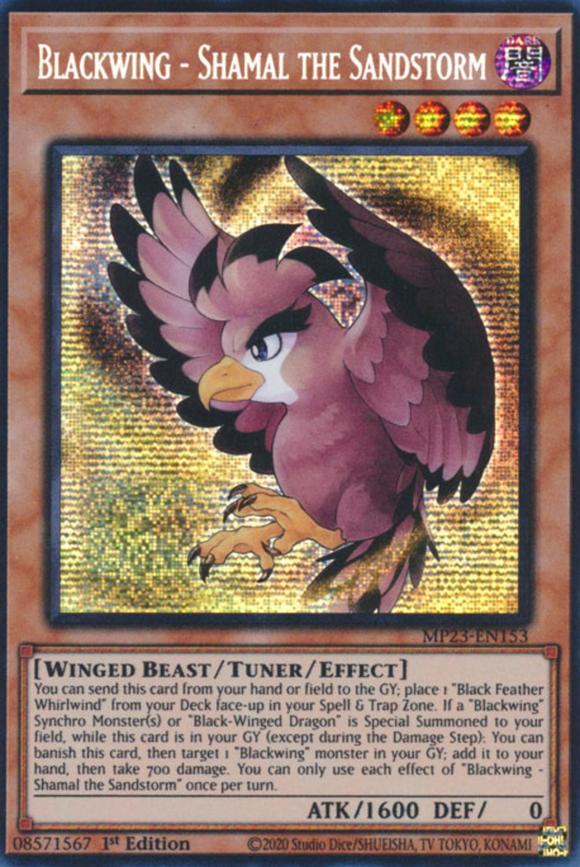 Blackwing - Shamal the Sandstorm - MP23-EN153 - Prismatic Secret Rare 1st Edition