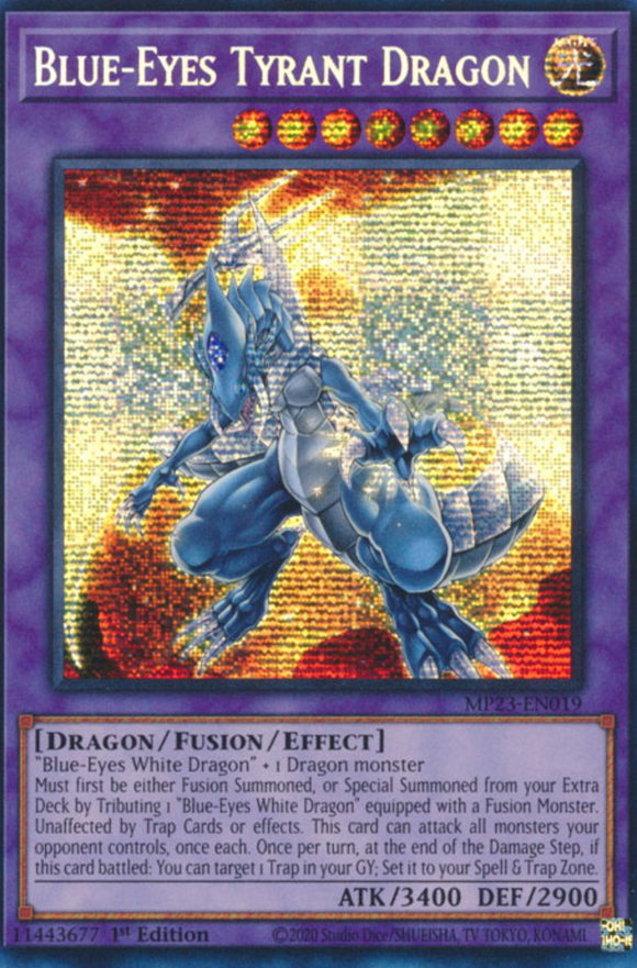 Blue-Eyes Tyrant Dragon - MP23-EN019 - Prismatic Secret Rare 1st Edition