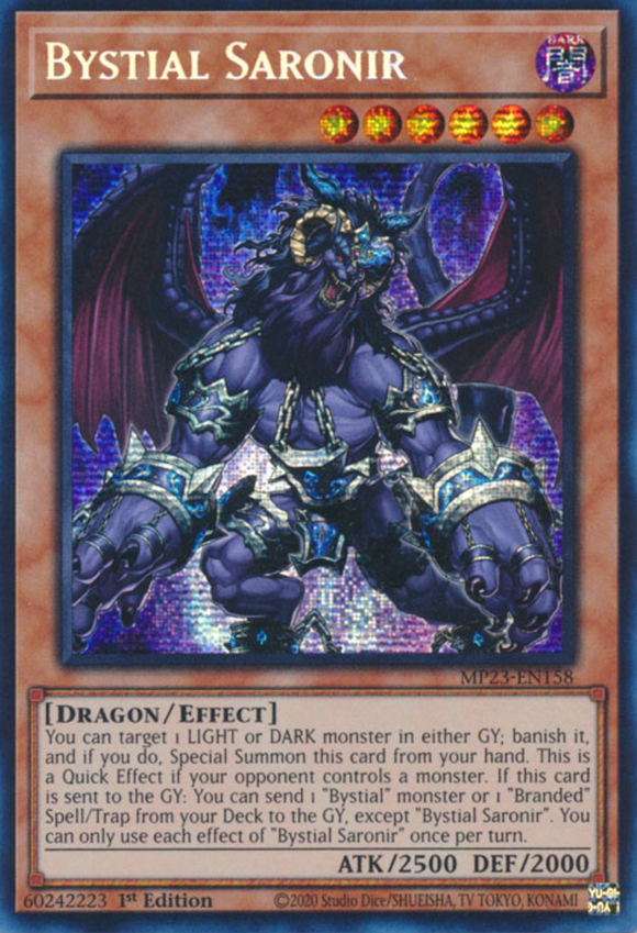 Bystial Saronir - MP23-EN158 - Prismatic Secret Rare 1st Edition