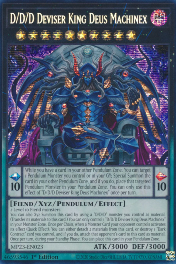 D/D/D Deviser King Deus Machinex - MP23-EN023 - Prismatic Secret Rare 1st Edition