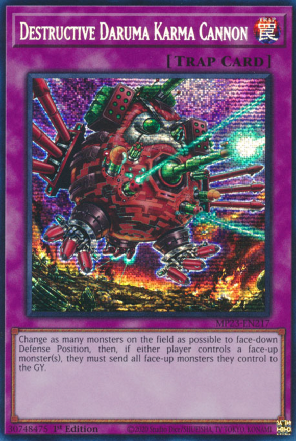 Destructive Daruma Karma Cannon - MP23-EN217 - Prismatic Secret Rare 1st Edition