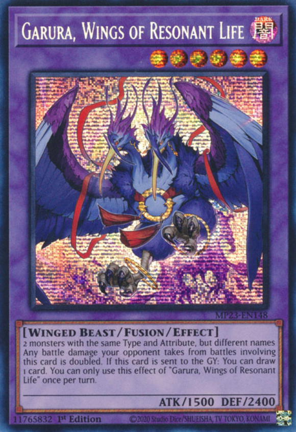 Garura, Wings of Resonant Life - MP23-EN148 - Prismatic Secret Rare 1st Edition