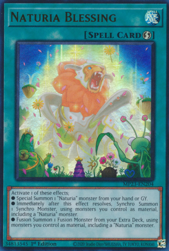 Naturia Blessing - MP23-EN204 - Ultra Rare 1st Edition