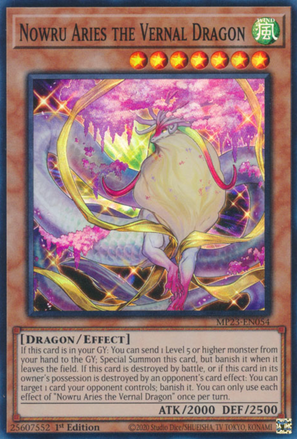 Nowru Aries the Vernal Dragon - MP23-EN054 - Super Rare 1st Edition