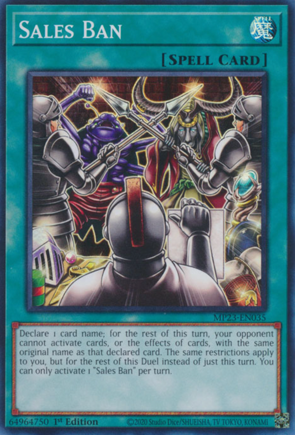 Sales Ban - MP23-EN035 - Super Rare 1st Edition