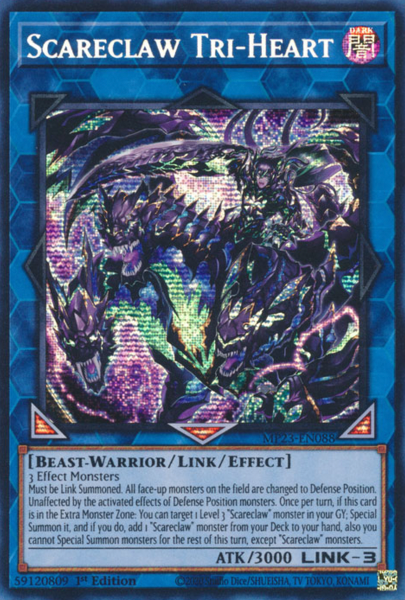 Scareclaw Tri-Heart - MP23-EN088 - Prismatic Secret Rare 1st Edition