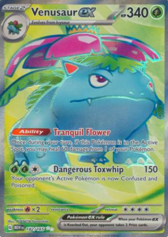 Venusaur ex - 182/165 - Full Art Secret Rare