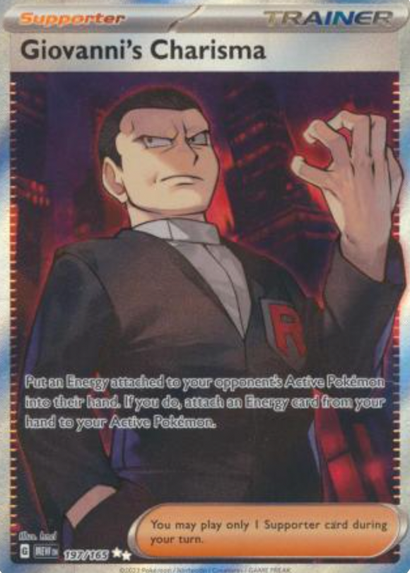 Giovanni's Charisma - 197/165 - Full Art Secret Rare