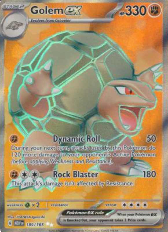 Golem ex - 189/165 - Full Art Secret Rare