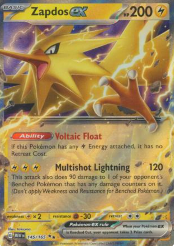 Zapdos ex - 145/165 - Ultra Rare