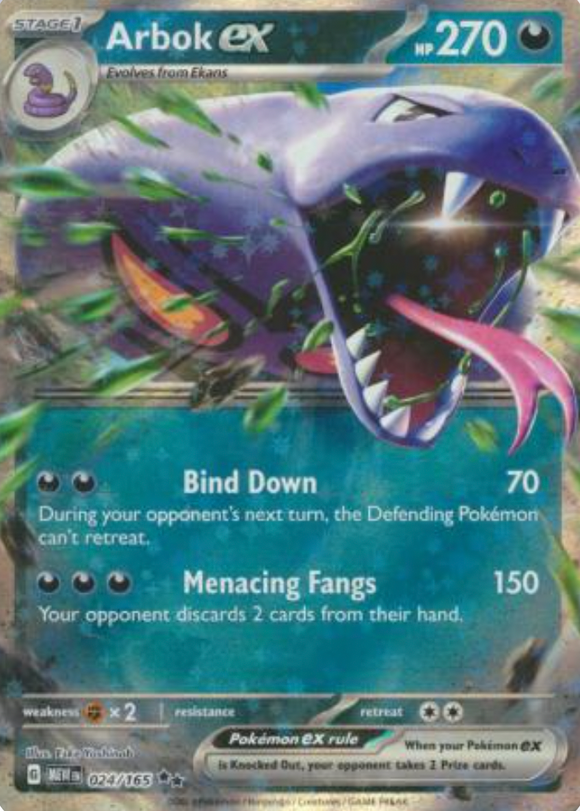 Arbok ex - 024/165 - Ultra Rare