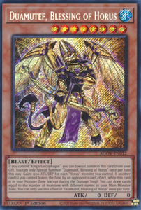 Duamutef, Blessing of Horus - AGOV-EN012 - Secret Rare 1st Edition