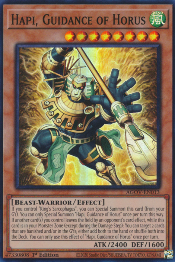 Hapi, Guidance of Horus - AGOV-EN013 - Super Rare 1st Edition