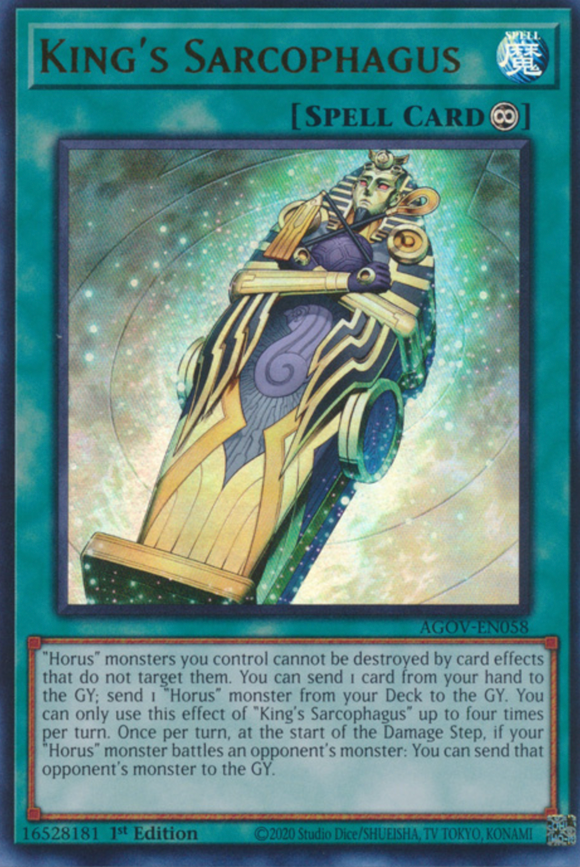 King's Sarcophagus - AGOV-EN058 - Ultra Rare 1st Edition