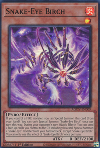 Snake-Eye Birch - AGOV-EN009 - Super Rare 1st Edition
