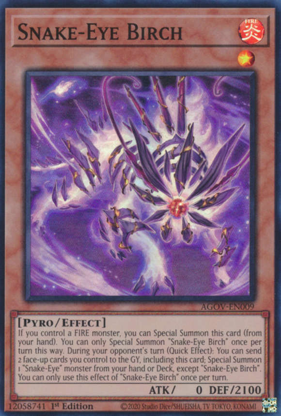 Snake-Eye Birch - AGOV-EN009 - Super Rare 1st Edition