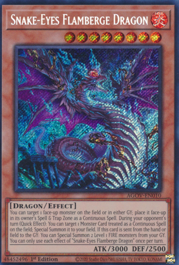 Snake-Eyes Flamberge Dragon - AGOV-EN010 - Secret Rare 1st Edition