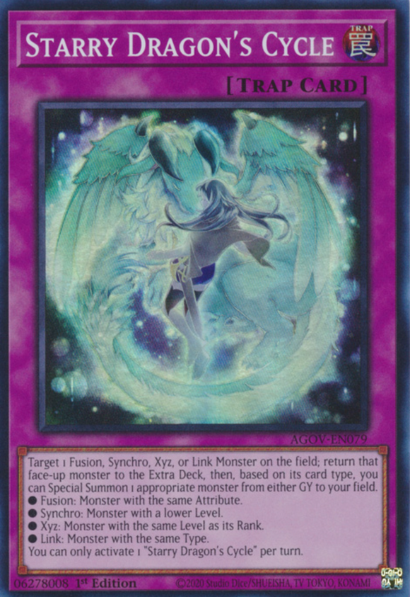 Starry Dragon's Cycle - AGOV-EN079 - Super Rare 1st Edition