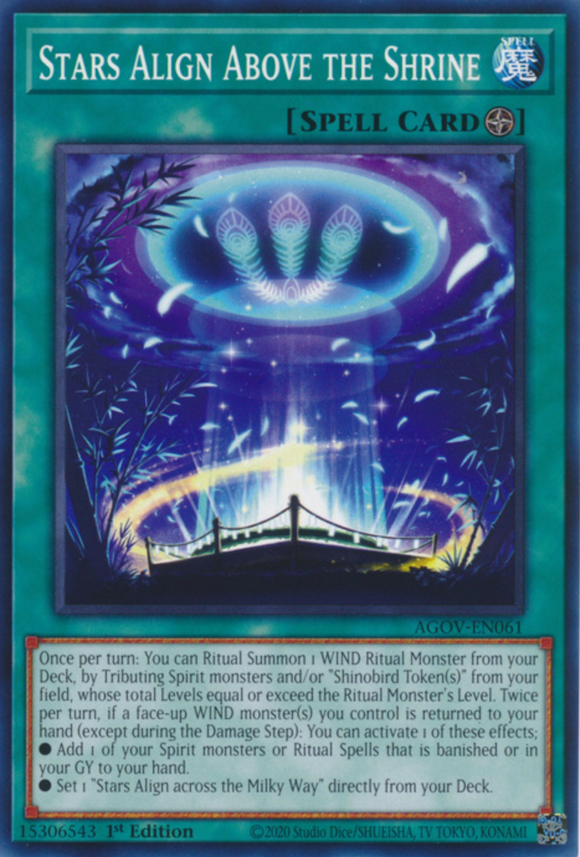 Stars Align Above the Shrine - AGOV-EN061 - Common - 1st Edition
