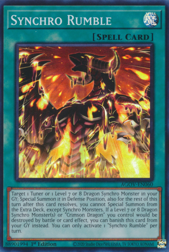 Synchro Rumble - AGOV-EN060 - Super Rare 1st Edition
