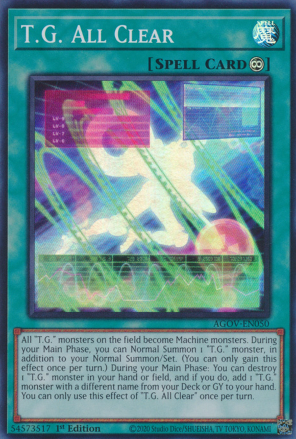 T.G. All Clear - AGOV-EN050 - Super Rare 1st Edition