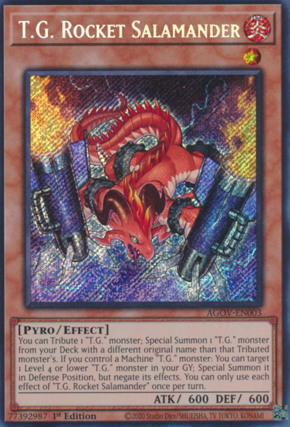 T.G. Rocket Salamander - AGOV-EN003 - Secret Rare 1st Edition