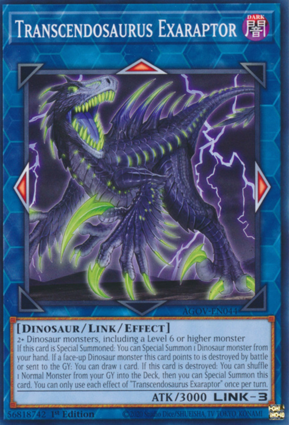 Transcendosaurus Exaraptor - AGOV-EN044 - Common - 1st Edition