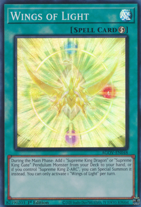 Wings of Light - AGOV-EN048 - Super Rare 1st Edition
