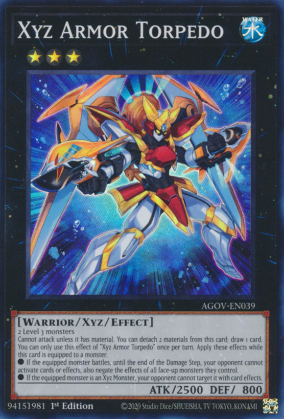 Xyz Armor Torpedo - AGOV-EN039 - Super Rare 1st Edition