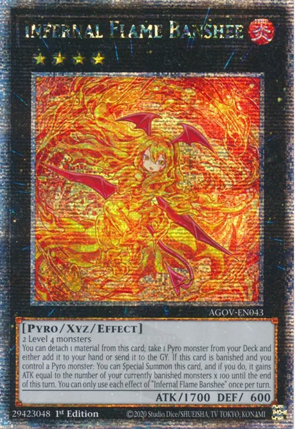 Infernal Flame Banshee - AGOV-EN043 - Quarter Century Rare 1st Edition