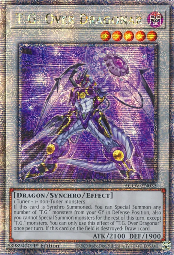 T.G. Over Dragonar - AGOV-EN035 - Quarter Century Rare 1st Edition