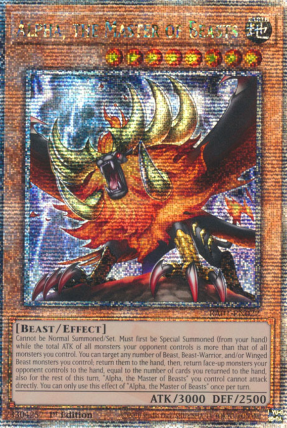 Alpha, the Master of Beasts - RA01-EN022 - Quarter Century Secret Rare 1st Edition
