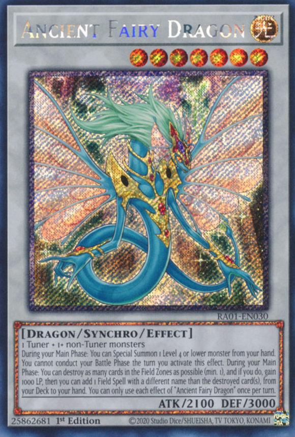 Ancient Fairy Dragon - RA01-EN030 - Platinum Secret Rare 1st Edition
