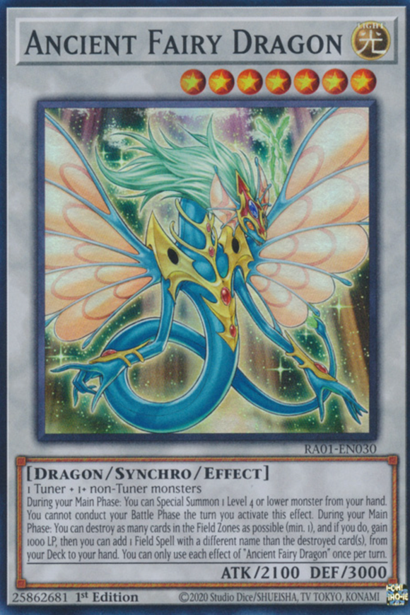 Ancient Fairy Dragon - RA01-EN030 - Super Rare 1st Edition