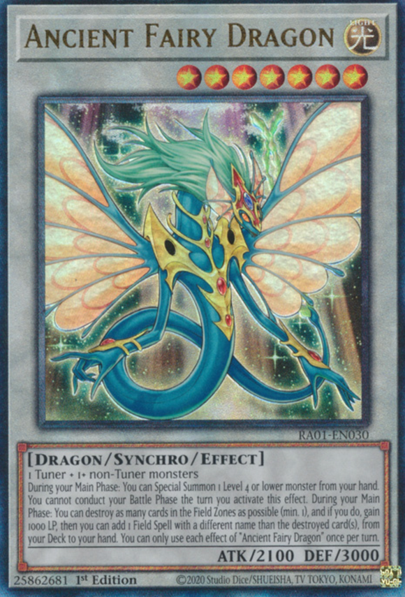 Ancient Fairy Dragon - RA01-EN030 - Ultimate Rare 1st Edition