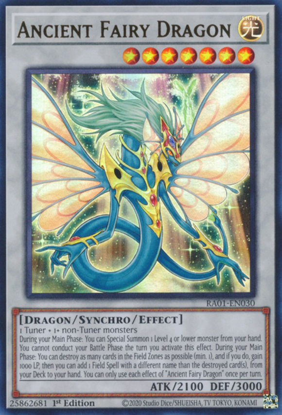 Ancient Fairy Dragon - RA01-EN030 - Ultra Rare 1st Edition