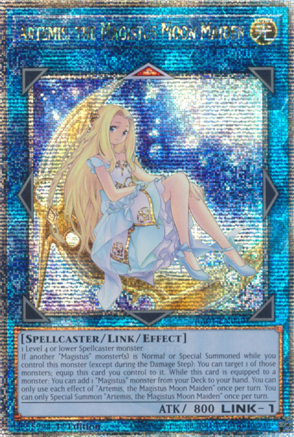 Artemis, the Magistus Moon Maiden - RA01-EN049 - Quarter Century Secret Rare 1st Edition
