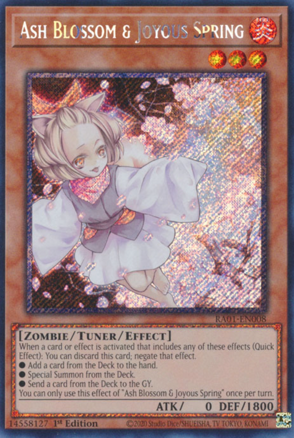 Ash Blossom & Joyous Spring - RA01-EN008 - Platinum Secret Rare 1st Edition