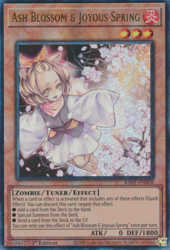 Ash Blossom & Joyous Spring - RA01-EN008 - Ultimate Rare 1st Edition