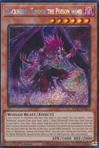 Blackwing - Simoon the Poison Wind - RA01-EN012 - Platinum Secret Rare 1st Edition