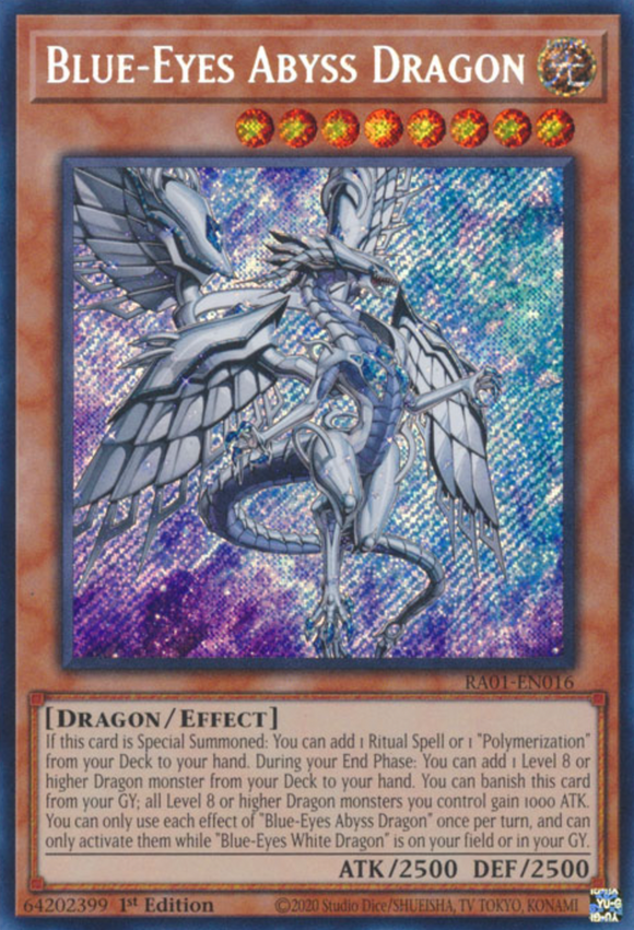 Blue-Eyes Abyss Dragon - RA01-EN016 - Secret Rare 1st Edition