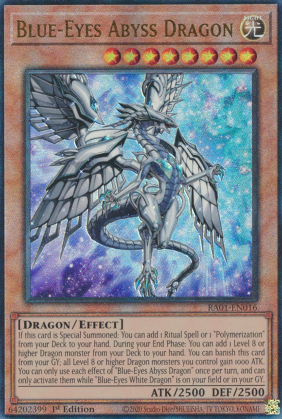Blue-Eyes Abyss Dragon - RA01-EN016 - Ultimate Rare 1st Edition