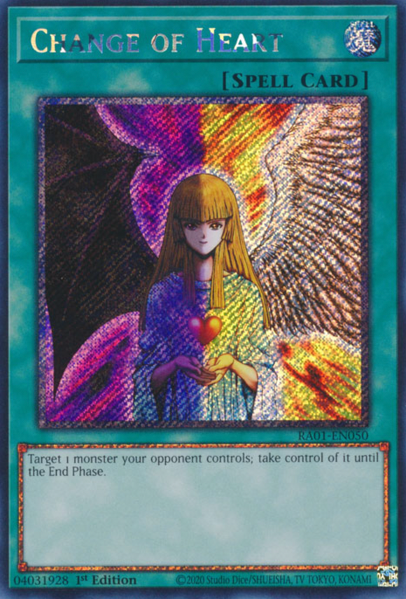 Change of Heart - RA01-EN050 - Platinum Secret Rare 1st Edition