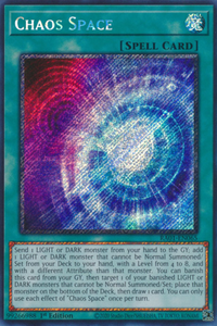 Chaos Space - RA01-EN065 - Platinum Secret Rare 1st Edition